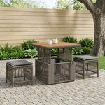 vidaXL Ensemble de salle à manger pour jardin 3 Pièces Gris et Gris foncé