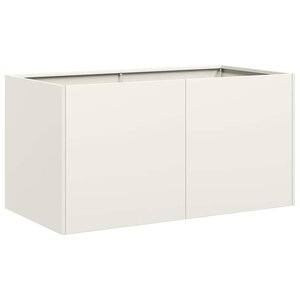 vidaXL Jardinière blanc 80x40x40 cm acier laminé à froid