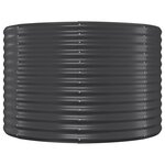 vidaXL Lit surélevé de jardin Acier galvanisé Anthracite