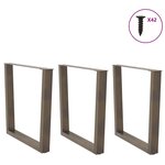 vidaXL Table à manger avec bord naturel 320x100x74cm bois massif chêne