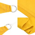 vidaXL Voile d'ombrage 160 g/m² rectangulaire jaune 5x6 m PEHD
