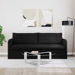 vidaXL Canapé Noir 196 x 82 x 85 cm tissu