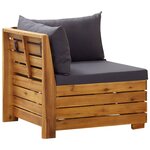 vidaXL Canapé d'angle sectionnel 1 pc et coussins Bois d'acacia massif
