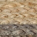 vidaXL Tapis fait à la main Jute avec bord gris 120 cm