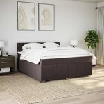 vidaXL Sommier à lattes de lit avec matelas Marron foncé 180x200 cm
