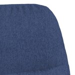 vidaXL Chaise à bascule Bleu Tissu