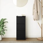 vidaXL Buffet chêne noir 29 5x34x76 cm bois d'ingénierie