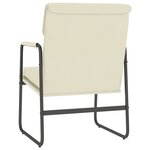 vidaXL Chaise longue Crème 55x64x80 cm Similicuir