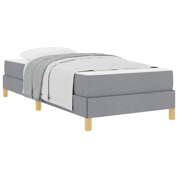 vidaXL Lit à ressorts avec matelas Gris clair 80 x 200 cm tissu