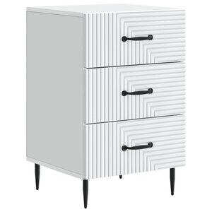 vidaXL Cabinet de chevet Blanc 43 x 41 x 66 5 cm Bois d'ingénierie