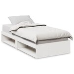vidaXL Lit de jour sans matelas blanc 80x200 cm bois de pin massif
