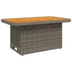vidaXL Salon de jardin 5 Pièces avec coussins Gris Résine tressée