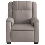 vidaXL Fauteuil inclinable de massage électrique Taupe Tissu