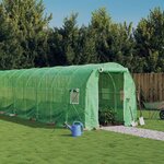vidaXL Serre avec cadre en acier vert 36 m² 18x2x2 m
