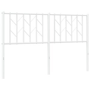 vidaXL Tête de lit métal blanc 140 cm