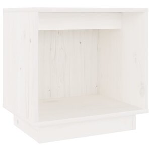 vidaXL Table de chevet Blanc 40x30x40 cm Bois de pin solide