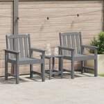 vidaXL Chaises de salle à manger 2 Pièces Gris clair HDPE