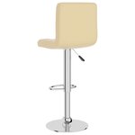 vidaXL Tabouret de bar Crème Similicuir
