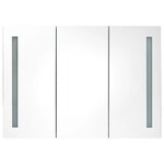 vidaXL Armoire de salle de bain à miroir LED 89x14x62cm blanc et chêne