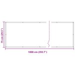 vidaXL Écran de balcon 75 x 1000 cm Tissu Oxford Rectangulaire