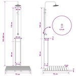 vidaXL Douche d'extérieur 206 cm Blanc