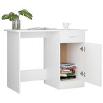 vidaXL Bureau Blanc 100x50x76 cm Bois d'ingénierie