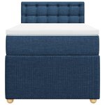vidaXL Sommier à lattes de lit avec matelas Bleu 100x200 cm Tissu