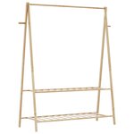 vidaXL Porte-vêtement avec étagères 132x45 5x150 5 cm bambou