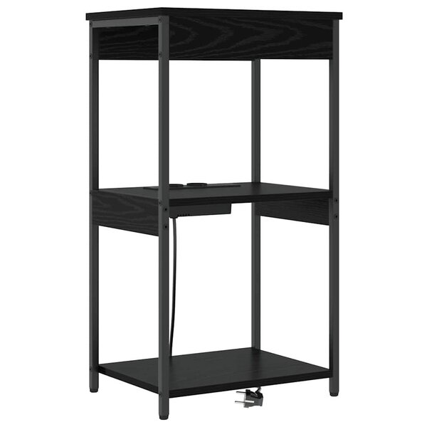 vidaXL Cabinet de chevet Chêne noir 41 x 31 x 76 cm Bois d'ingénierie