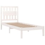 vidaXL Cadre de lit sans matelas blanc bois massif 100x200 cm