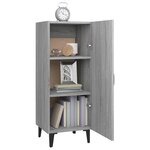 vidaXL Buffet Sonoma gris 34 5x34x90 cm Bois d'ingénierie