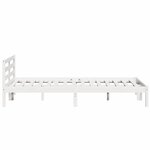 vidaXL Cadre de lit Blanc 220 x 160 cm Bois massif en pin