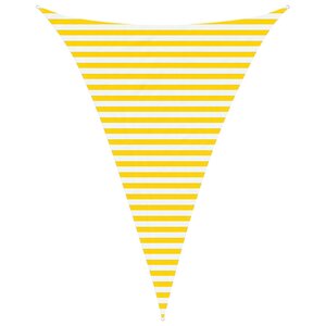 vidaXL Voile d'ombre Jaune et blanc 3 x 4 x 4 m 100   polyester Oxford
