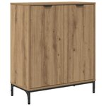 vidaXL Buffet chêne artisanal 69 5 x 33 x 82 cm Bois d'ingénierie