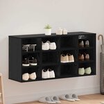 vidaXL Cabinet à chaussures avec étagère Chêne noir 103 x 30 x 51 cm