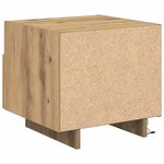 vidaXL Cabinet de chevet avec tiroir Chêne artisanal 40 x 39 x 37 cm