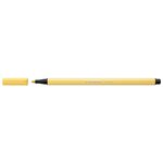 Stylo feutre pen 68  jaune clair x 10 stabilo