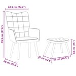 vidaXL Chaise de relaxation avec tabouret Rose Velours