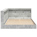 vidaXL Lit Bibliothèque Gris béton 140 x 200 cm Bois d'ingénierie