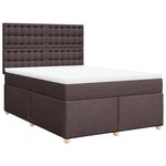 vidaXL Sommier à lattes de lit avec matelas Marron foncé 140x190 cm