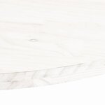 vidaXL Dessus de table blanc 90x45x2 5 cm bois de pin massif ovale