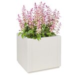 Jardinier vidaXL Blanc 36x36x35 cm PP