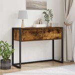 vidaXL Table d'appoint Chêne Fumé 100 x 36 x 75 cm Bois d'ingénierie
