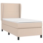 vidaXL Sommier à lattes de lit avec matelas Cappuccino 90x190 cm