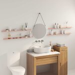 vidaXL Étagère flottante 4 Pièces Rose 100 x 9 x 2 5 cm Acier