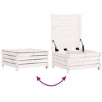 vidaXL Repose-pied de jardin blanc 62x63 5x32 cm bois de pin massif