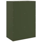 vidaXL Buffet vert olive 67x39x95 cm acier