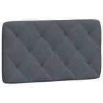 vidaXL Lit avec matelas gris foncé 90x190 cm velours