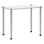 vidaXL Tables gigognes 3 Pièces Transparent Verre trempé