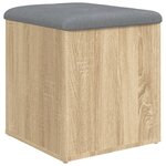 vidaXL Banc de rangement chêne sonoma 42x42x45 cm bois d'ingénierie